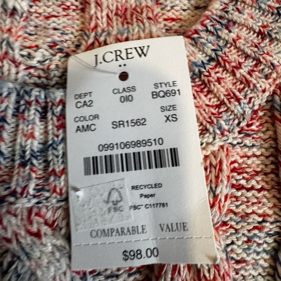 106 NWT J. Crew Women's Mulit Color Knit Sweater - Picture 5 of 7
